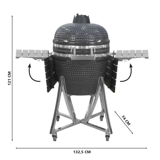 LANDMANN KAMADO GRILL FASZENES 56CM 22″ SZÜRKE 