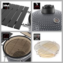 LANDMANN KAMADO GRILL FASZENES 56CM 22″ SZÜRKE 