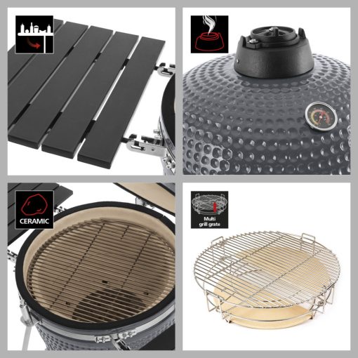 LANDMANN KAMADO GRILL FASZENES 56CM 22″ SZÜRKE 