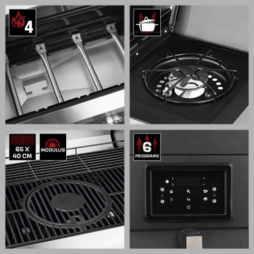 FRYTON GÁZGRILLKOCSI 4.1+INTEGRÁLT FORRÓ LEVEGŐS FRITŐZ