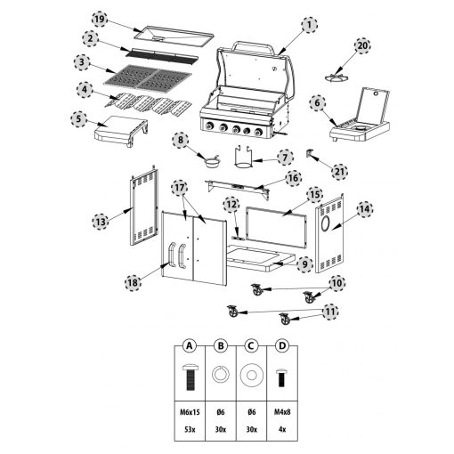 Rexon PTS 4.1 Select gázgrill
