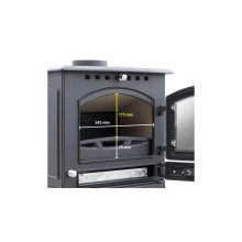 WENTOREX Novara WS-D öntöttvas fatüzelésű kályha (8 kW / matt fekete)