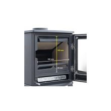 WENTOREX Tirano WS-D öntöttvas fatüzelésű kályha (5 kW / matt fekete)