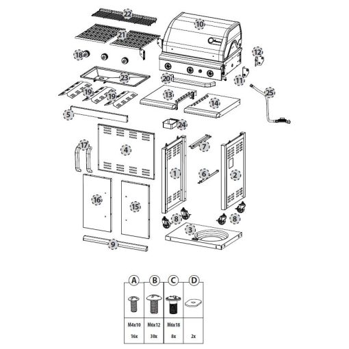 Triton PTS 3.0 (szürke) gázgrill
