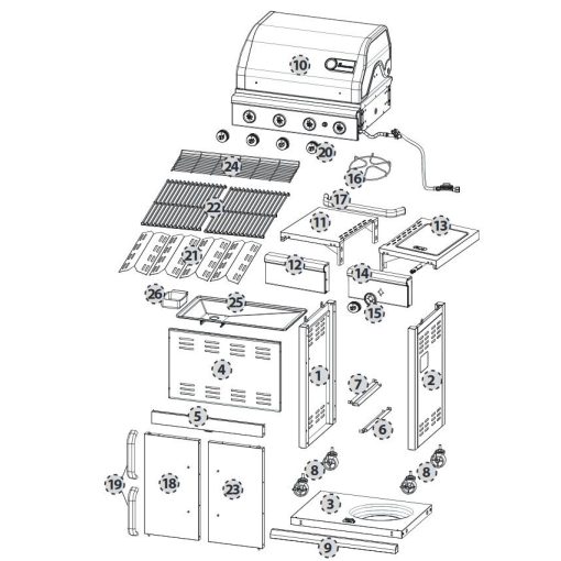 Triton PTS 4.1 (Fekete) gázgrill