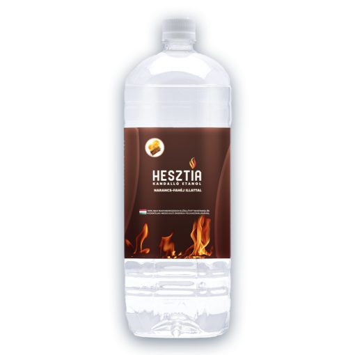 HESZTIA Bioetanol 1,0 L Narancs-Fahéj - 8db - Ajándék színes gyújtópálcával 