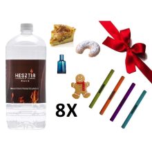 HESZTIA Bioetanol 1,0 L Vegyes Összeállítás - 8db - Ajándék színes gyújtópálcával 