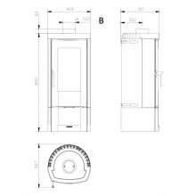 La Nordica CANDY LEAN öntöttvas fatüzelésű kályha (6,6 kW)