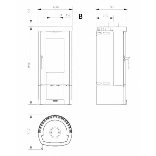 La Nordica CANDY LEAN öntöttvas fatüzelésű kályha (6,6 kW)