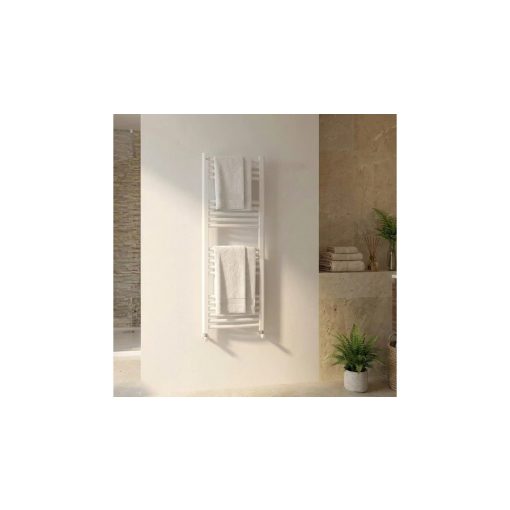 WENTOREX Arcos Central 400/1200 vízteres, ívelt törölközőszárító radiátor (fehér - 400 mm)