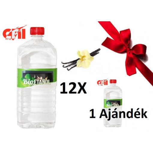 CNI Bioetanol 1,0 L Vanília - 11db + 1 Flakon Ajándék