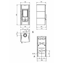 La Nordica ASIA BII fatüzelésű kályha (6 kW)