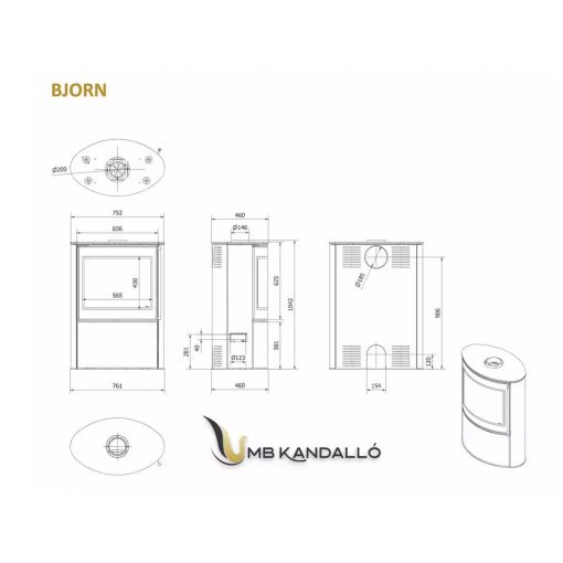 KRATKI BJORN KANDALLÓKÁLYHA - Ajándék Hamuporszívóval