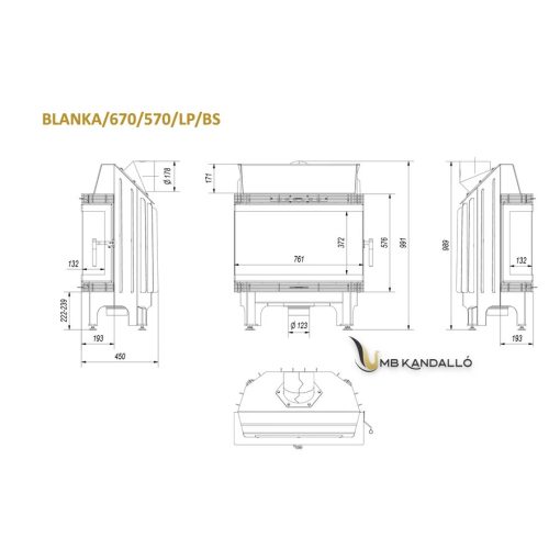 KRATKI BLANKA 670/570 HÁROM OLDALAS