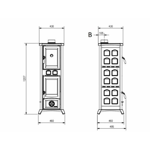 La Nordica GEMMA FORNO .16 CERAMICA fatüzelésű kályha (7,3 kW/fehér)