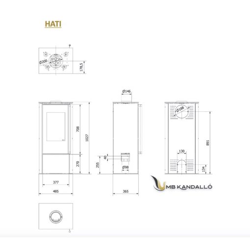KRATKI HATI KANDALLÓKÁLYHA - Ajándék Hamuporszívóval