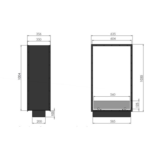 INFIRE 2 SIDE 1000 SLIM VERTICAL
