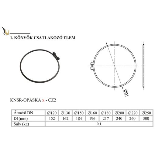 KÖNYÖK CSATLAKOZÓ ELEM 160