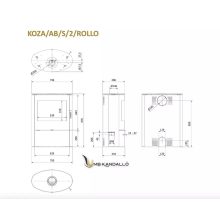 KOZA AB S 2 ROLLO KANDALLÓKÁLYHA - Ajándék Hamuporszívóval 