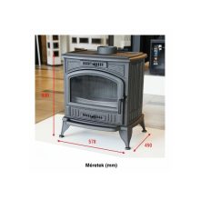 KRATKI KOZA K6 130 KÁLYHA ASDP RENDSZERREL - Ajándék Hamuporszívóval