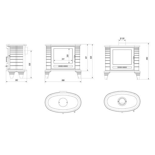KRATKI KOZA K8 130 KÁLYHA ASDP RENDSZERREL - Ajándék Hamuporszívóval