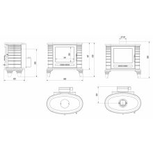 KRATKI KOZA K8 130 KÁLYHA TURBOFAN RENDSZERREL