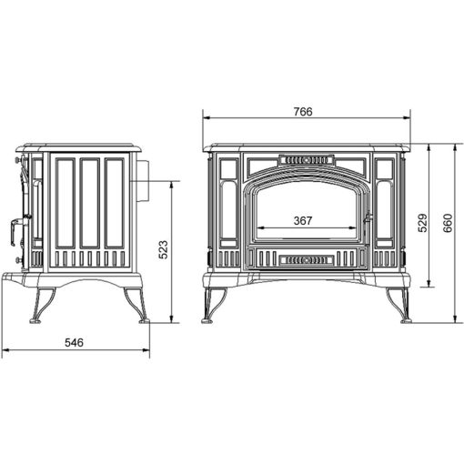 KRATKI KOZA K9 130 KÁLYHA - Ajándék Hamuporszívóval