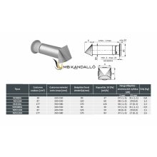 LÉGBEVEZETŐ EGYSZERŰ 110MM SAVÁLLÓ SZELLŐZŐVEL