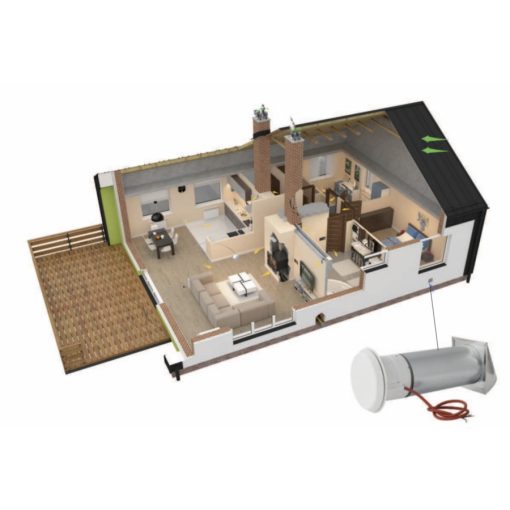 KEREK LÉGBEVEZETŐ FŰTŐSZÁLLAL ÉS VISSZACSAPÓ SZELEPPEL 110MM SAVÁLLÓ SZELLŐZŐVEL