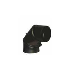   Inoxterm 120 mm belső átmérőjű 90°-os kazán füstcső könyök - fekete (Ø120 mm)