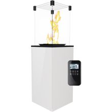PATIO TERASZMELEGÍTŐ FEHÉR ÜVEG ELŐLAPPAL TÁVIRÁNYÍTÓVAL