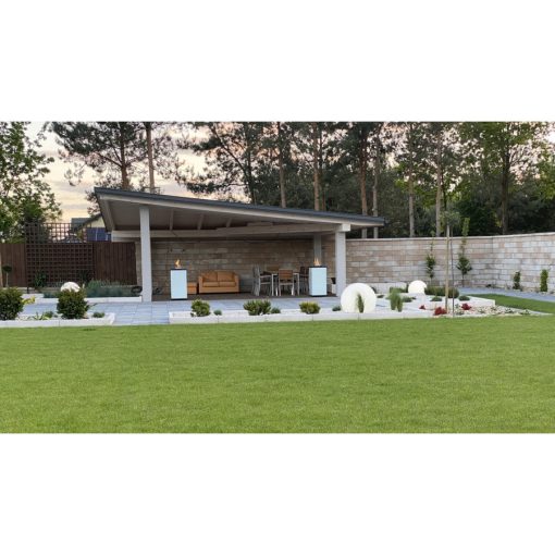 PATIO TERASZMELEGÍTŐ FEHÉR ÜVEG ELŐLAPPAL TÁVIRÁNYÍTÓVAL