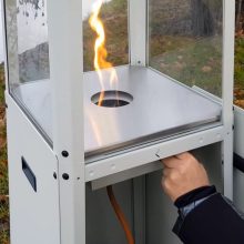 PATIO TERASZMELEGÍTŐ FEHÉR ÜVEG ELŐLAPPAL MANUÁLIS