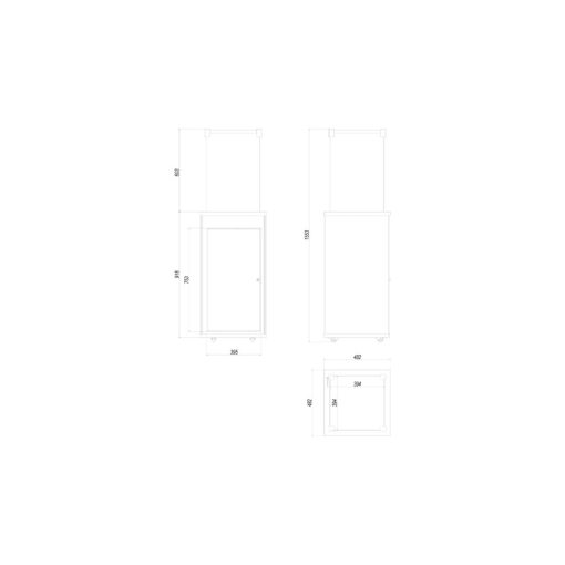 PATIO MINI TERASZMELEGÍTŐ LEMEZ ELŐLAPPAL MANUÁLIS