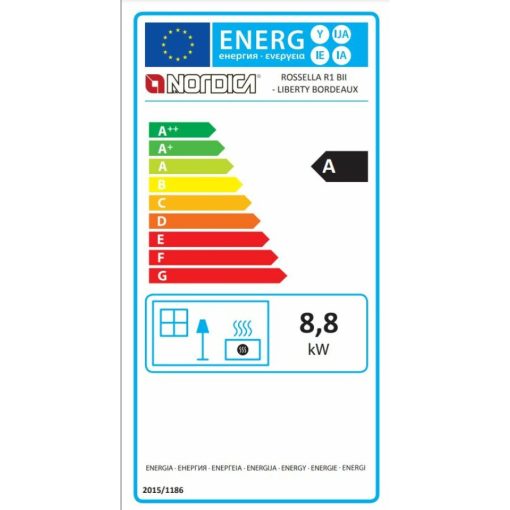 La Nordica ROSSELLA R1 5.0 CERAMICA fatüzelésű kályha (9 kW/fehér)
