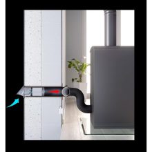 KANDALLÓ LÉGBEVEZETŐ FŰTŐSZÁLLAL, REJTETT TEKERŐGOMBOS PILLANGÓ SZELEPPEL 150/FEKETE